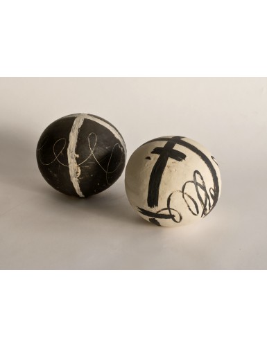 Set 2 brutalist ceramic...